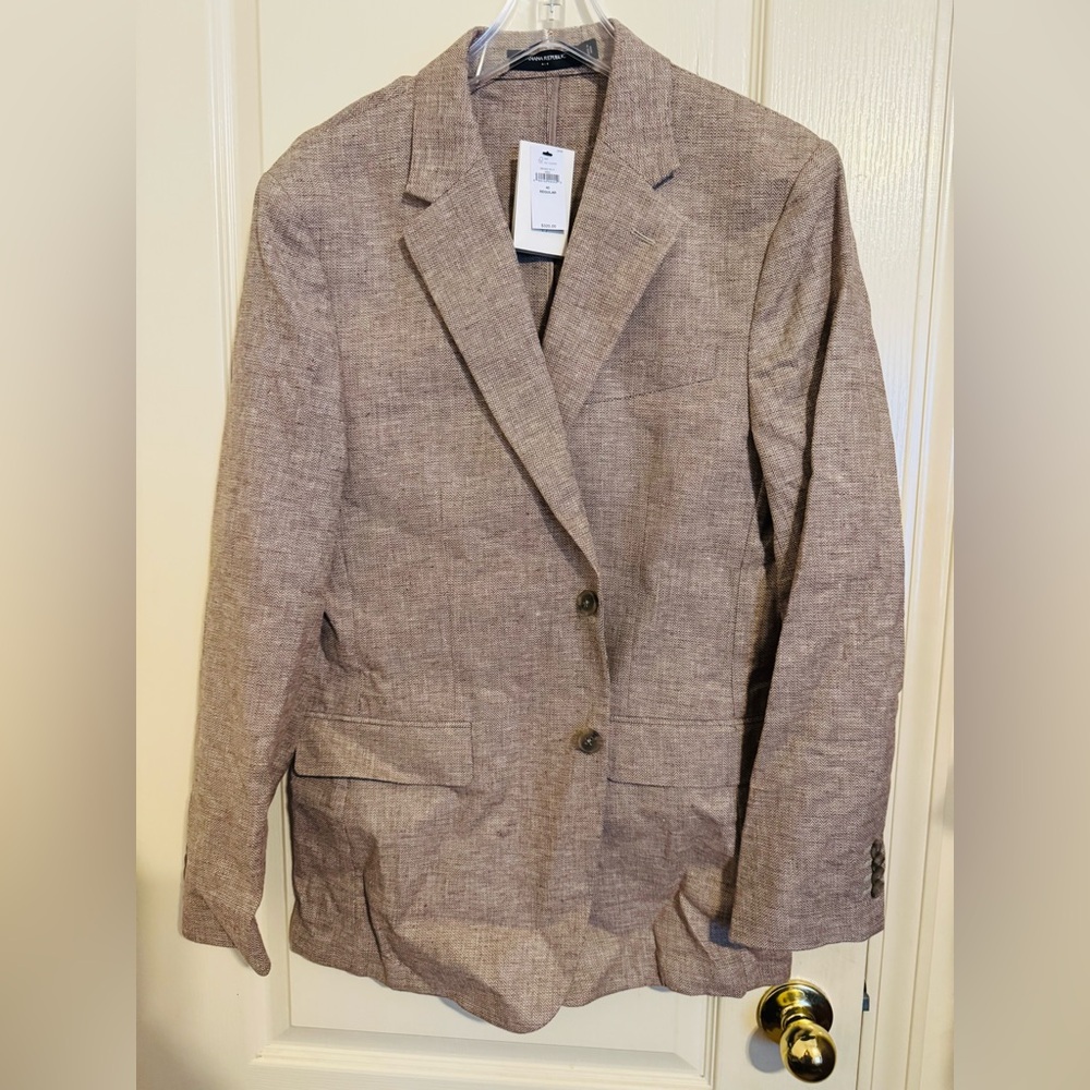 NWT! Banana Republic Men’s Brown Herringbone Blazer Size 40 Regular